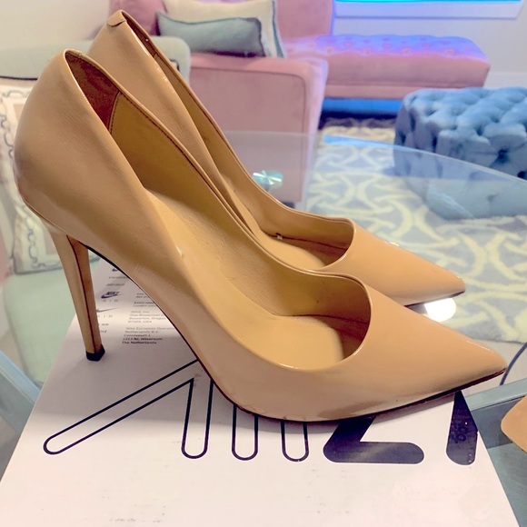 Diane von Furstenberg Nude Dvf Olee Leather Pumps - Picture 2 of 7